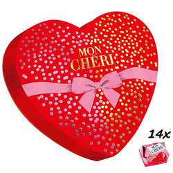 Продуктови Категории Шоколади Mon Cheri Сърце 14 бр.  147 гр.